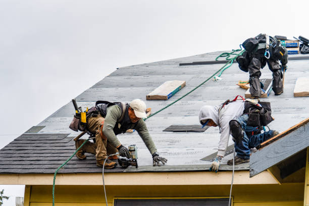 Professional Gutter Installation technician working in Clermont, IN